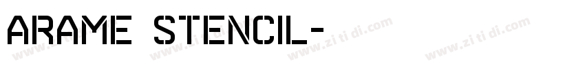 Arame Stencil字体转换